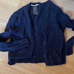 ba&sh Navy Knit Sweater